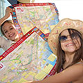 Uber Tours Children Exploring Dubai Holding Maps