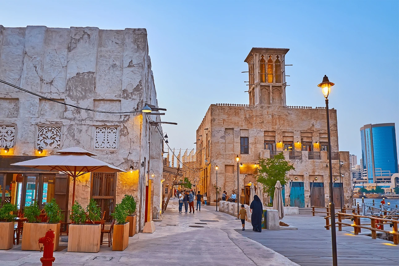 Traditional architecture in the Al Fahidi historical district.